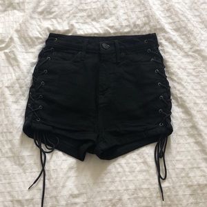Black high waisted shorts